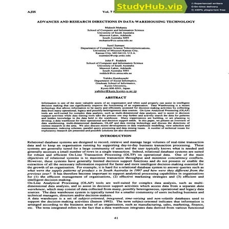 Advances And Research Directions In Data-Warehousing Technology