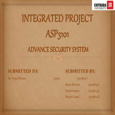 Advance security system (ppt)