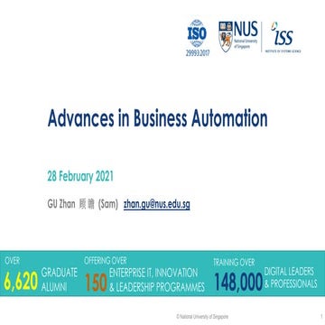 Advances in Business Automation 