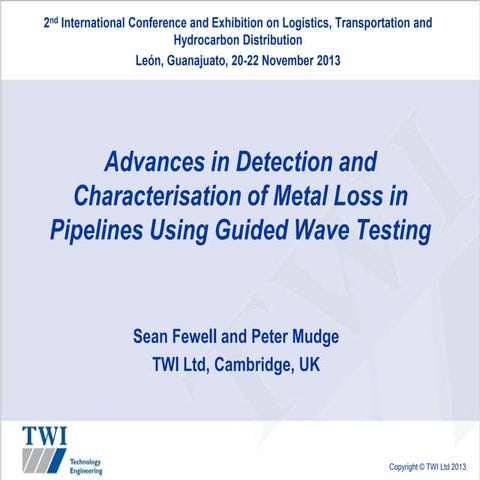 Sesión técnica, sala KM 19, Advances in detection and characterisation of met...