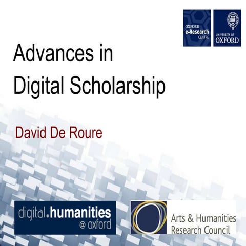 Advances in Digital Scholarship Moot