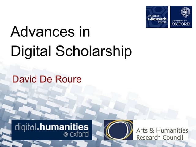 Advances in Digital Scholarship Moot
