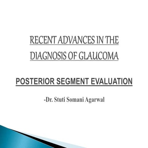 Advances in glaucoma-posterior segment evaluation.