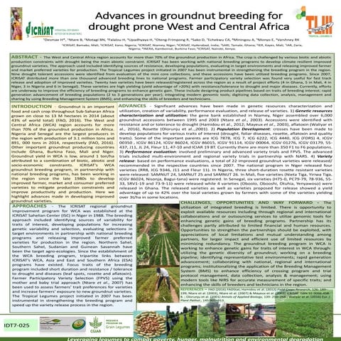 Advances in groundnut breeding for drought prone west and central africa