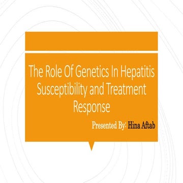 Hepatitis B virus genotypes and risk of Hepatocellular carcinoma | PPTX