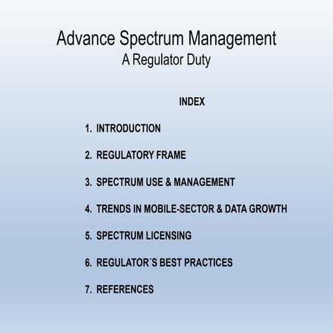 Advanced Spectrum management Final Project | PPTX