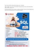 Advanced Sql Training Course Advanced Sql Training Course