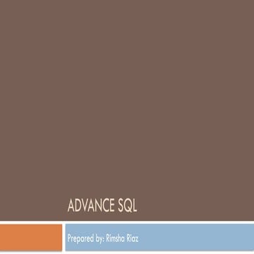 Comprehensive Guide to Advanced SQL Queries and Operations | PPTX