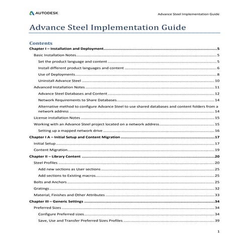 Advance steel implementation_guide