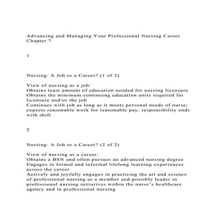 Advancing and Managing Your Professional Nursing Career Chapte.docx