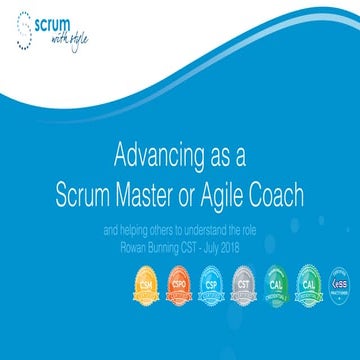 Advancing as a Scrum Master or Agile Coach