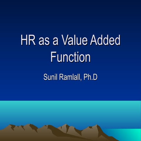 Advancing the hr profession