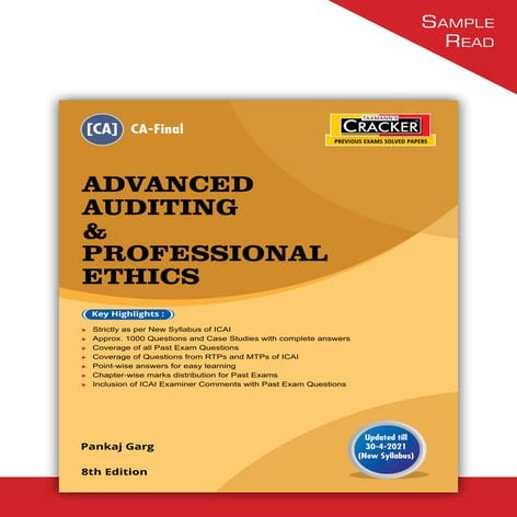 Taxmann's CRACKER | Advanced Auditing & Professional Ethics