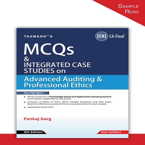 Taxmann's MCQs and Integrated Case Studies on Advanced Auditing and Professio...