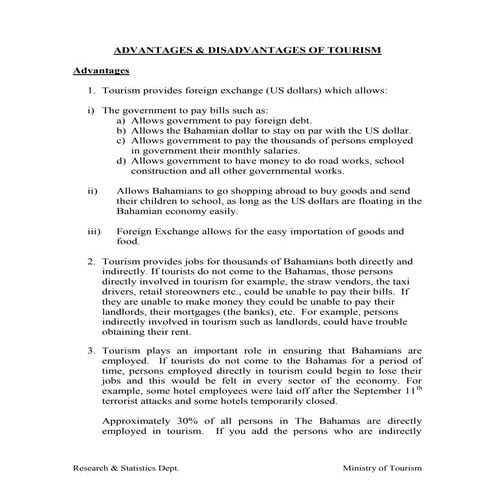Advantages disadvantages-of-tourism