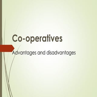 Advantages and disadvantages of co ...