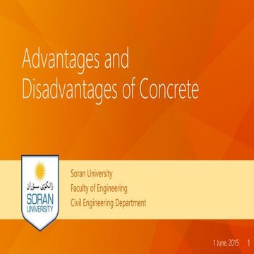 Advantages and disadvantages of concrete
