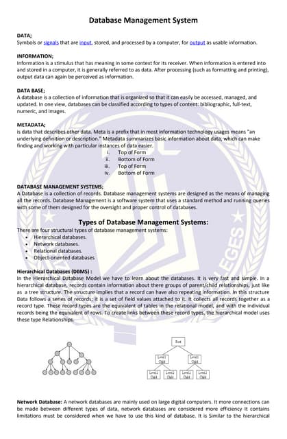 Database Management System