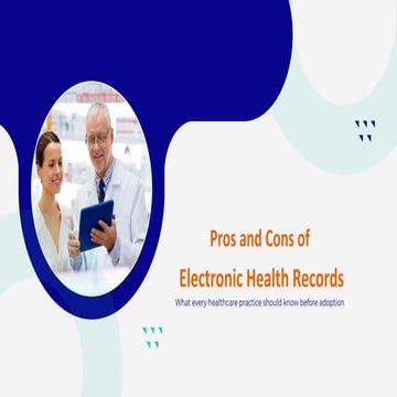 Advantages and Disadvantages of Electronic Health Records | PDF