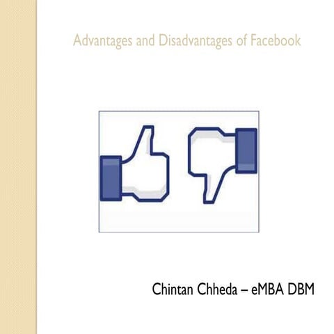 Advantages and Disadvantages of Facebook