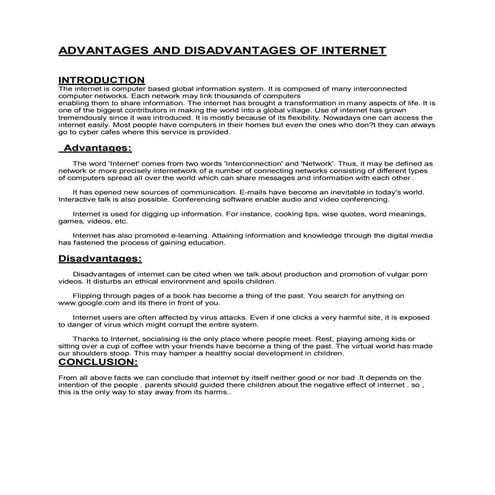Advantages and disadvantages of internet.pdf