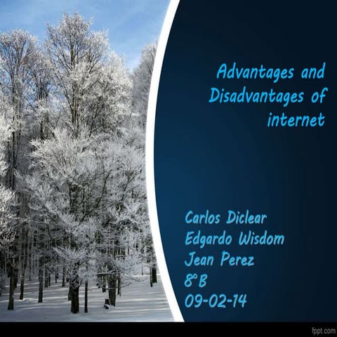 Advantages and disadvantages of internet