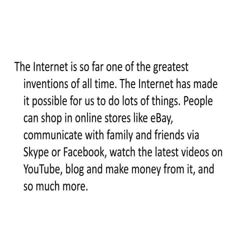 Advantages and disadvantages of internet