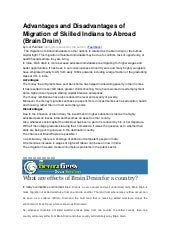 Problem of brain drain essays