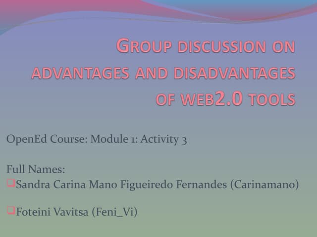 Advantages and disadvantages of web 2.0