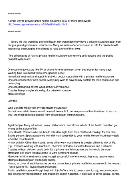 Advantages and Need for Private Hea...