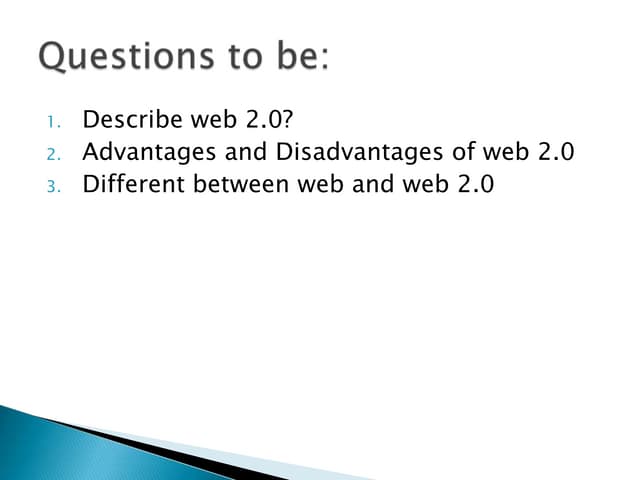Advantages & disadvantages of web 1...
