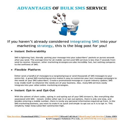 Advantages of Bulk SMS Service