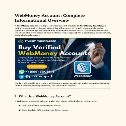 Advantages of Buy Verified WebMoney Accounts.docx