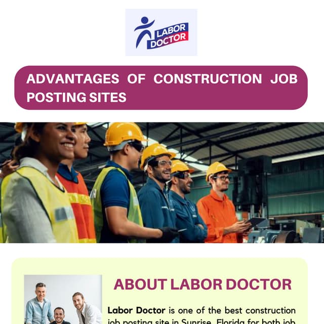 Advantages of Construction Job Posting Sites
