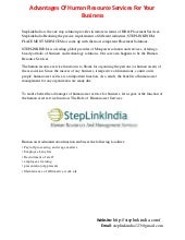 Advantages of human resource servic...