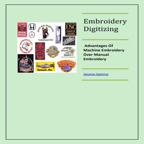 Advantages of machine embroidery