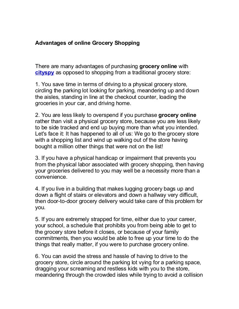 online shopping essay
