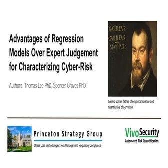 Advantages of Regression Models Over Expert Judgement for Characterizing Cyber-Risk