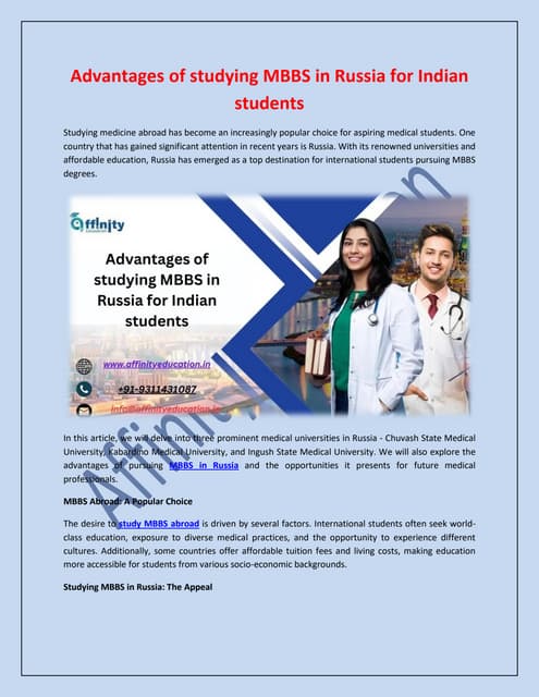 MBBS Abroad Countries for Indian Students: A Comprehensive Overview | PPT
