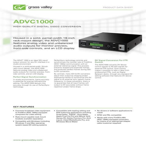 Grassvalley ADVC-1000