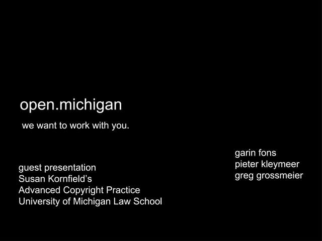 Advanced Copyright Law Seminar: Guest Lecture