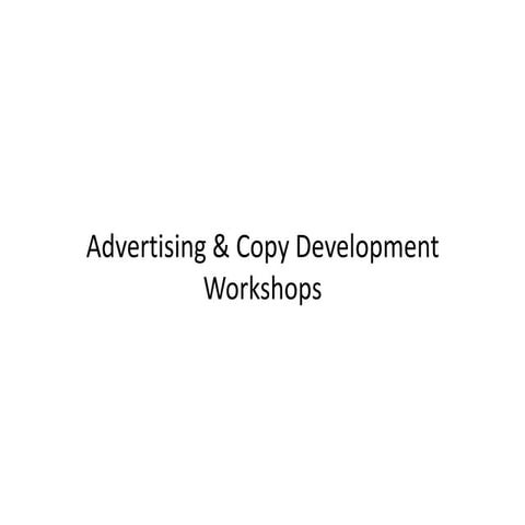 Adv copy writing
