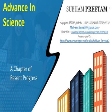 Recent Advancement in  science (India part)