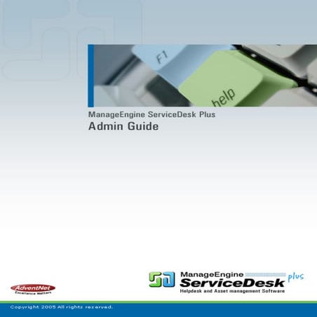 Advent Net Manage Engine Service Desk Plus 5 Help Admin Guide