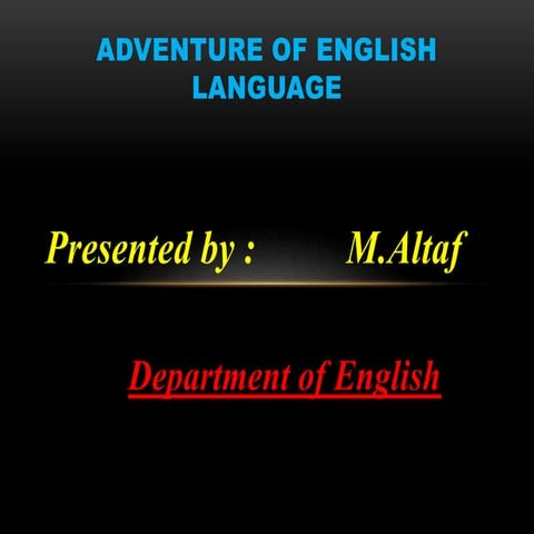 Adventure of english language