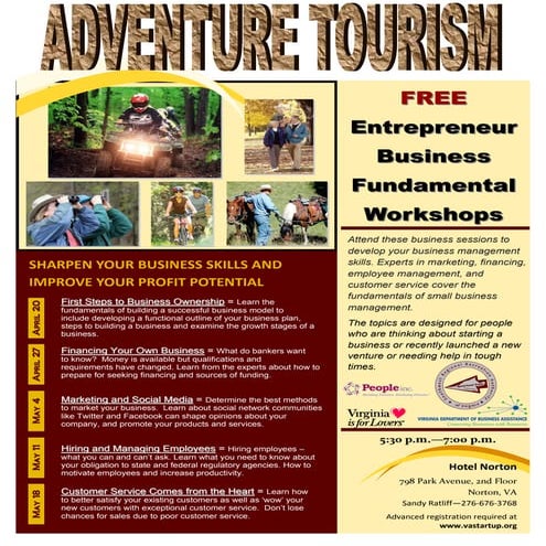 Adventure Tourism Fundamental Workshops, Spring 2010