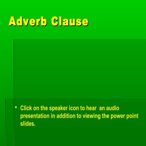 Adverb clause(1)