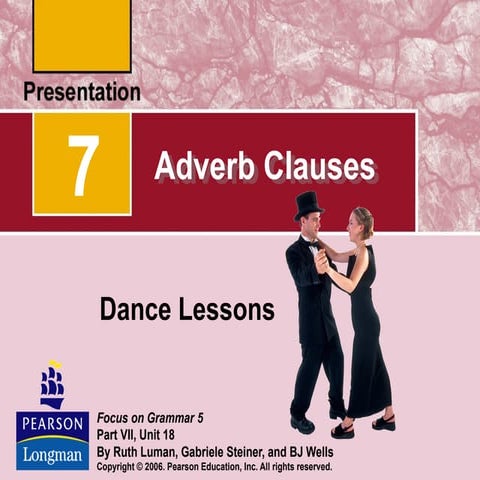 Adverb Clauses English language teaching