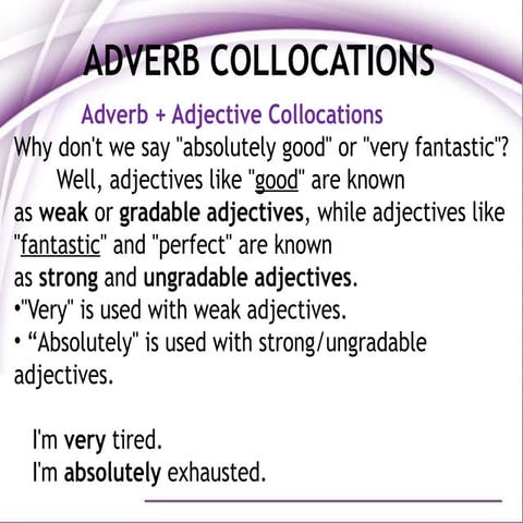 ADVERB COLLOCATIONS IN ENGLISH LANGUAGE. | PPTX