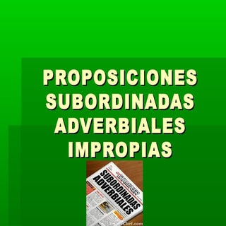Adverbiales impropias
